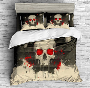 Exquisite Blue Butterfly Skeleton Bedding Vintage Skeleton Duvet Cover Set - Print 11