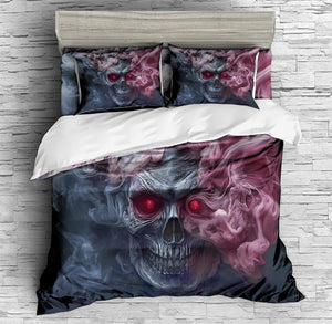 Exquisite Blue Butterfly Skeleton Bedding Vintage Skeleton Duvet Cover Set - Print 2