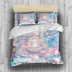 Dreamy Axolotl Fantasy Duvet Cover Set - Print 25