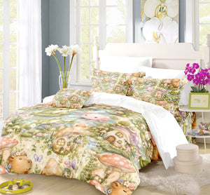 Axolotl Capybara Frog Duvet Cover Set - Print 12