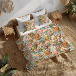 Axolotl Capybara Frog Duvet Cover Set - Print 20
