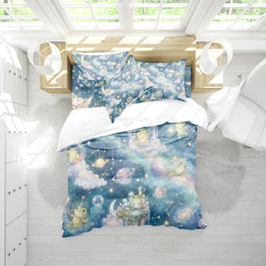 Dreamy Frog Fantasy Duvet Cover Set - Print 35