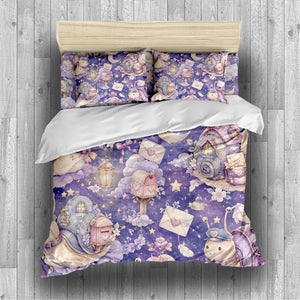 Cute Snail Duvet Cover Set - Print 19