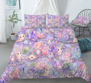 Cute Snail Duvet Cover Set - Print 27