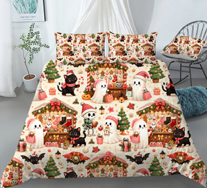 Cute Spooky Christmas Duvet Cover Set - Print 3