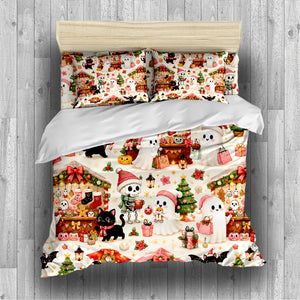 Cute Spooky Christmas Duvet Cover Set - Print 1