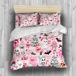Cute Spooky Christmas Duvet Cover Set - Print 19