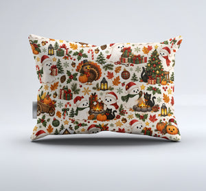 Halloween Thanksgiving Christmas Duvet Cover Set - Print 4