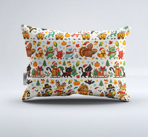 Halloween Thanksgiving Christmas Duvet Cover Set - Print 28
