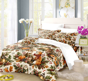 Fall Harvest & Christmas Duvet Cover Set - Print 12