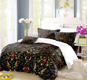 Fall Harvest & Christmas Duvet Cover Set - Print 30