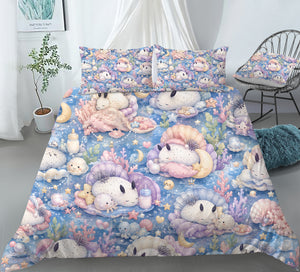 Sea Bunny Duvet Cover Set - Print 33