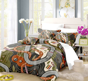 Sapphic Trail Utility Duvet Cover Set - Print 6