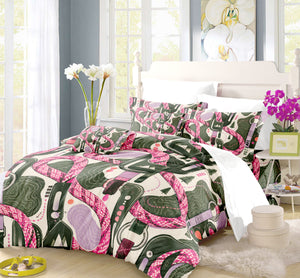 Sapphic Trail Utility Duvet Cover Set - Print 24
