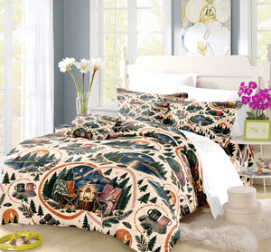 Sapphic Trail Utility Duvet Cover Set - Print 30