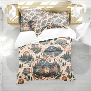 Sapphic Trail Utility Duvet Cover Set - Print 29