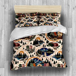 Sapphic Trail Utility Duvet Cover Set - Print 25