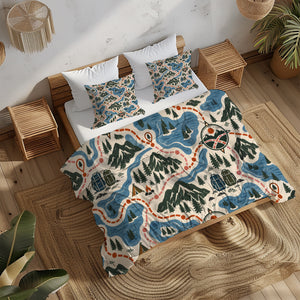 Sapphic Trail Utility Duvet Cover Set - Print 32