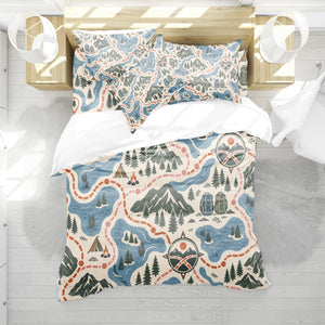 Sapphic Trail Utility Duvet Cover Set - Print 35