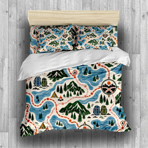 Sapphic Trail Utility Duvet Cover Set - Print 31