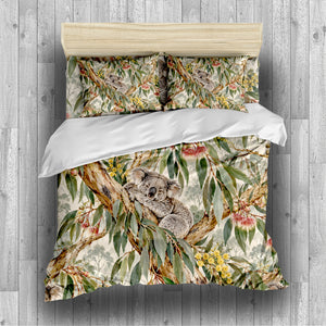 Australian Koala Habitat Duvet Cover Set - Print 1