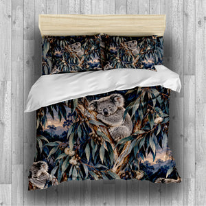 Australian Koala Habitat Duvet Cover Set - Print 31