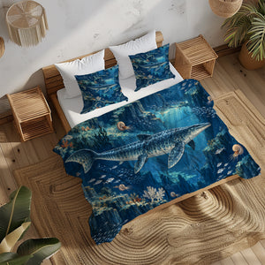 Prehistoric Ocean Kids Duvet Cover Set - Print 8