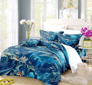 Prehistoric Ocean Kids Duvet Cover Set - Print 12
