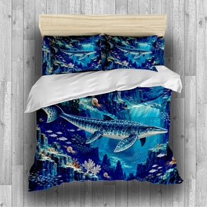 Prehistoric Ocean Kids Duvet Cover Set - Print 7