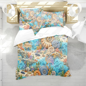 Prehistoric Ocean Kids Duvet Cover Set - Print 17