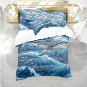 Prehistoric Ocean Kids Duvet Cover Set - Print 23