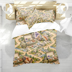 Junior Rockhound Field Camp Duvet Cover Set - Print 5