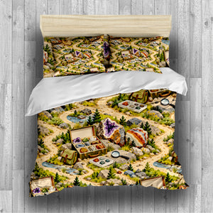 Junior Rockhound Field Camp Duvet Cover Set - Print 1