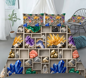 Junior Rockhound Field Camp Duvet Cover Set - Print 21