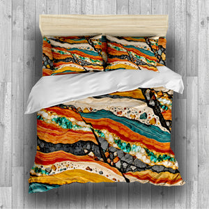 Junior Rockhound Field Camp Duvet Cover Set - Print 25