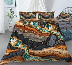 Junior Rockhound Field Camp Duvet Cover Set - Print 33