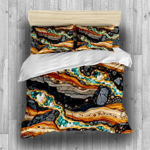 Junior Rockhound Field Camp Duvet Cover Set - Print 31