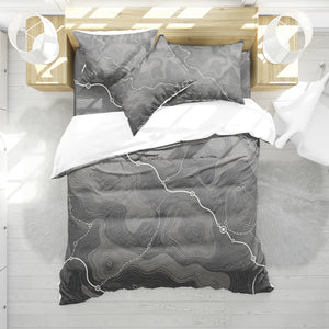 Modern Wayfinder Topography Duvet Cover Set - Print 11