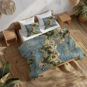 Modern Wayfinder Topography Duvet Cover Set - Print 20