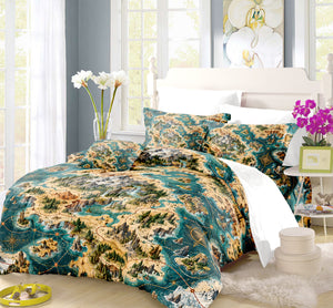 Modern Wayfinder Topography Duvet Cover Set - Print 30