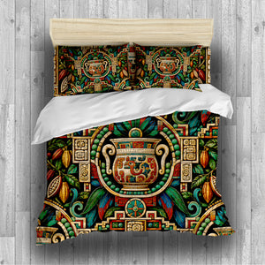 Mesoamerican Civilizations Duvet Cover Set - Print 19