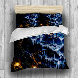 Fantasy Castle Forest Duvet Cover Set - Print 1