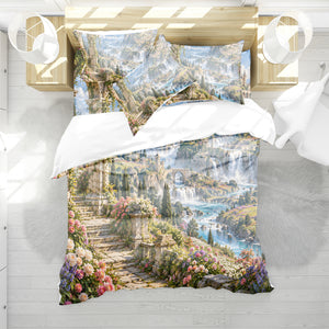 Fantasy Castle Forest Duvet Cover Set - Print 23