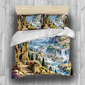 Fantasy Castle Forest Duvet Cover Set - Print 19