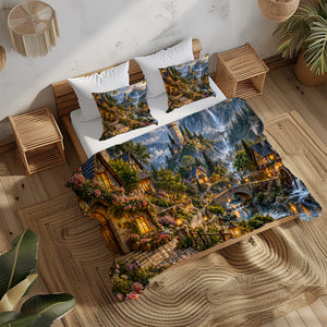 Fantasy Castle Forest Duvet Cover Set - Print 26