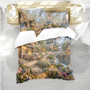 Fantasy Castle Forest Duvet Cover Set - Print 29