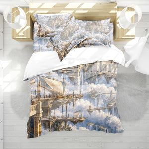 Floating Sky Kingdom Duvet Cover Set - Print 35