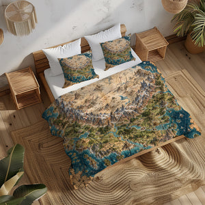 Fantasy World Map Duvet Cover Set - Print 8