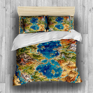 Fantasy World Map Duvet Cover Set - Print 13