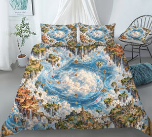 Fantasy World Map Duvet Cover Set - Print 21